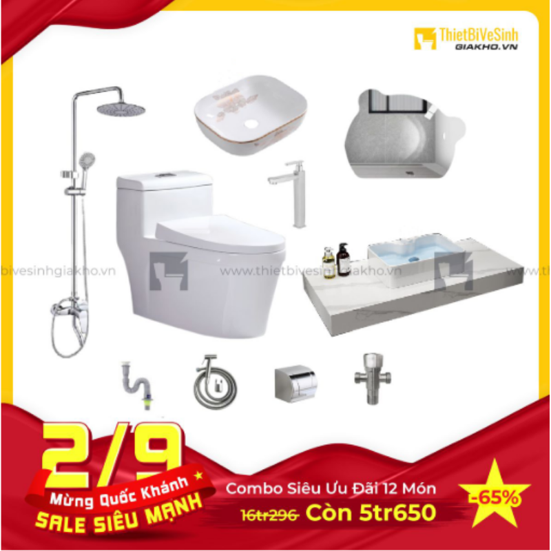 Bồn cầu Inax 1 khối nắp em  1
